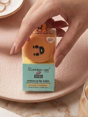 The Creme Shop BT21 Mauve Tinted Macaron Lip Balm Brown Sugar Milk Tea